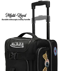 Von Dutch Signature Patch 28" Checked Rolling Duffel
