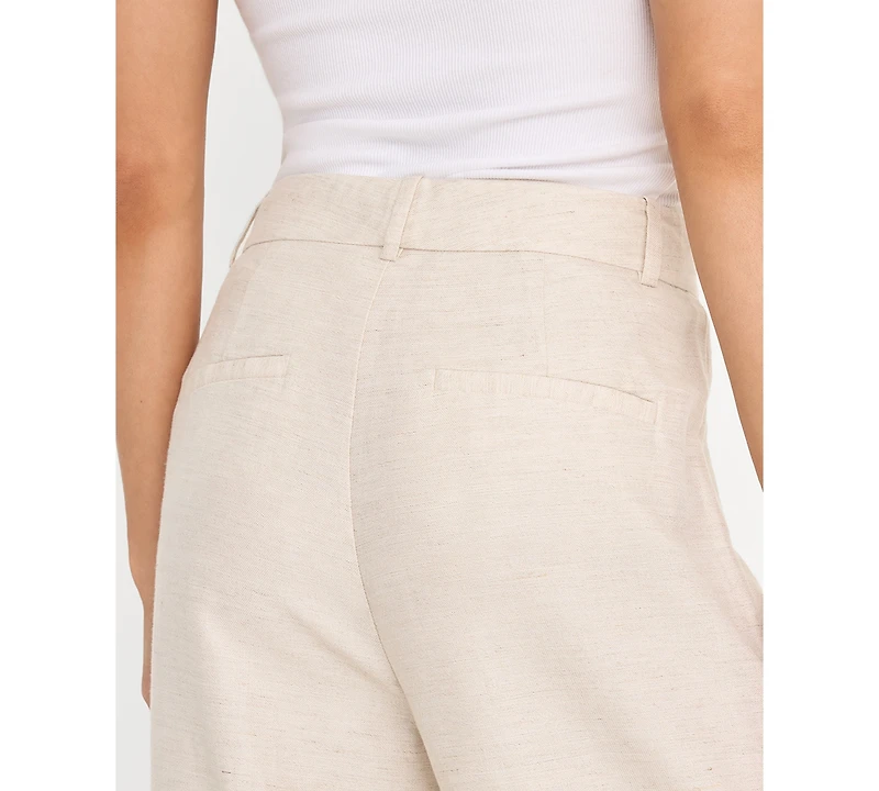 Good American Women's Mid-Rise Wide Leg Trousers