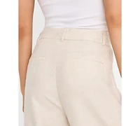 Good American Women's Mid-Rise Wide Leg Trousers