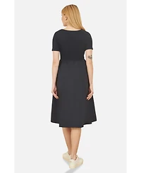 Yumi Women's Jersey Top And Cotton Midi Dress