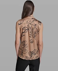 Karl Lagerfeld Paris Women's V-Neck Top