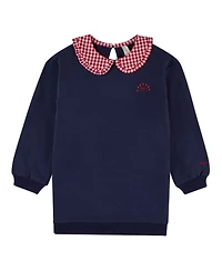 MeMoi Child Gingham Ruffled Collar Sweatshirt Dress