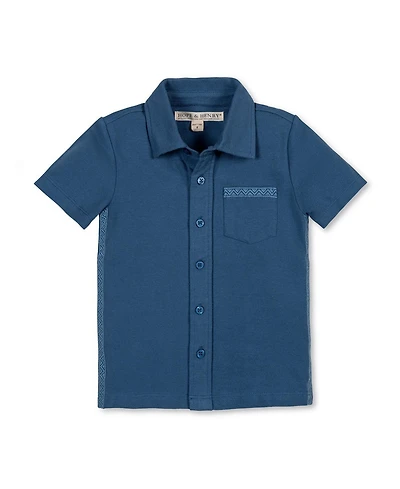 Hope and Henry Toddler Boys' Organic Short Sleeve Pique Shirt