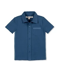 Hope and Henry Toddler Boys' Organic Short Sleeve Pique Shirt