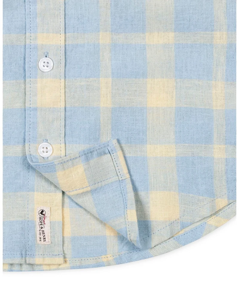 Hope and Henry Little Big Boys' Organic Short Sleeve Pique Shirt
