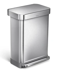 Simplehuman 55 Liter Rectangular Kitchen Trash Can with Liner Pocket