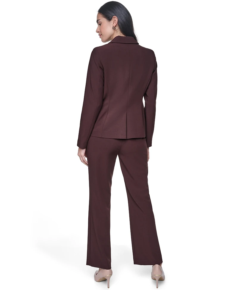 Calvin Klein Petite Notch Collar One-Button Jacket