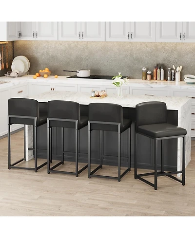 gaomon Faux Leather Counter Height Bar Stools