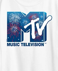 Hybrid Apparel Plus Mtv Fireworks Logo Short-Sleeve Graphic T-Shirt