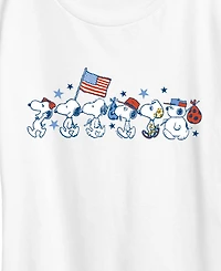 Hybrid Apparel Plus Peanuts Snoopy Sibs Americana Short-Sleeve Graphic T-Shirt