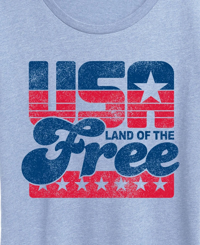 Hybrid Apparel Plus Instant Message Land of the Free Short-Sleeve Graphic T-Shirt