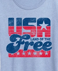 Hybrid Apparel Plus Instant Message Land of the Free Short-Sleeve Graphic T-Shirt