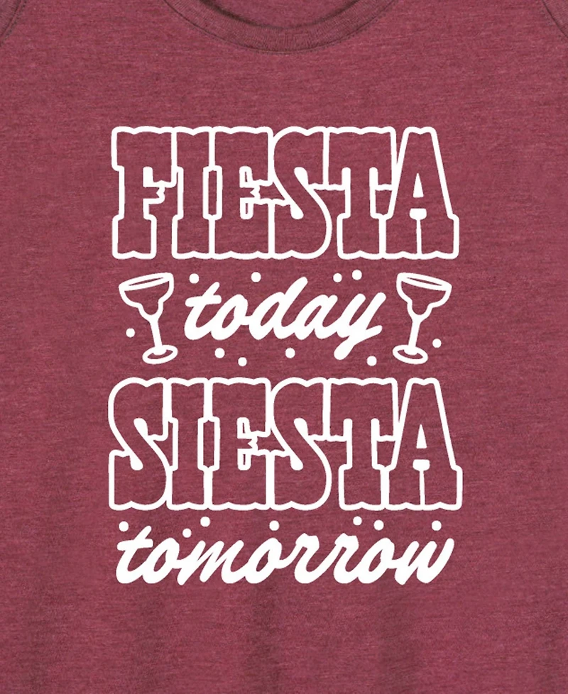 Hybrid Apparel Plus Size Instant Message Fiesta Today Siesta Tomorrow Racerback Graphic Tank Top