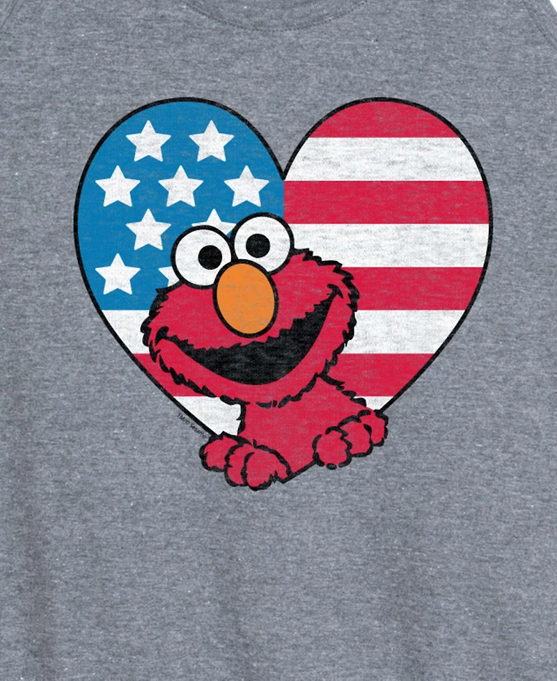 Hybrid Apparel Plus Sesame Street Elmo Flag Heart Racerback Graphic Tank Top