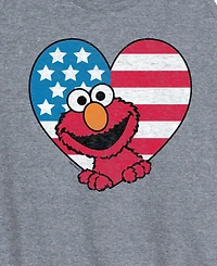 Hybrid Apparel Plus Sesame Street Elmo Flag Heart Racerback Graphic Tank Top