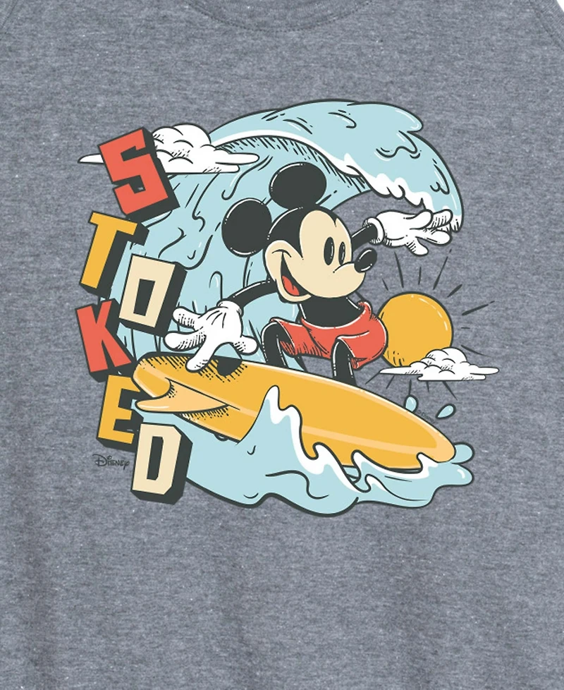 Hybrid Apparel Plus Disney Mickey Surfing Stoked Racerback Graphic Tank Top