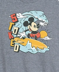 Hybrid Apparel Plus Disney Mickey Surfing Stoked Racerback Graphic Tank Top