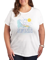 Hybrid Apparel Plus Peanuts Snoopy Honolulu Hawaii Short-Sleeve Graphic T-Shirt