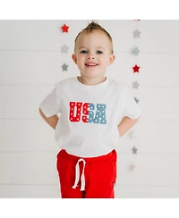 Sweet Wink Big Boys Usa Puff Ink Short Sleeve T-Shirt