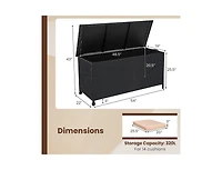 sumyeg 85 Gallon Storage Container with Waterproof Liner and Universal Wheels