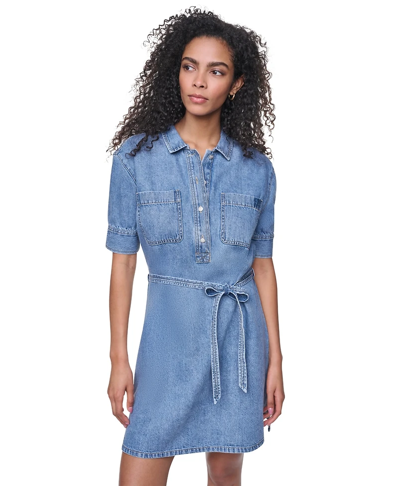 Dkny Jeans Women's Button-Front Shirt Dress