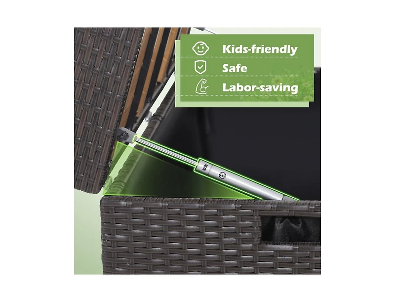 sumyeg 45 Gallon Outdoor Storage Bench with Zippered Liner