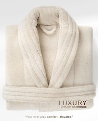 American Soft Linen Unisex Luxury Hotel Spa Warm Shawl Collar Plush Fleece Bath Robe