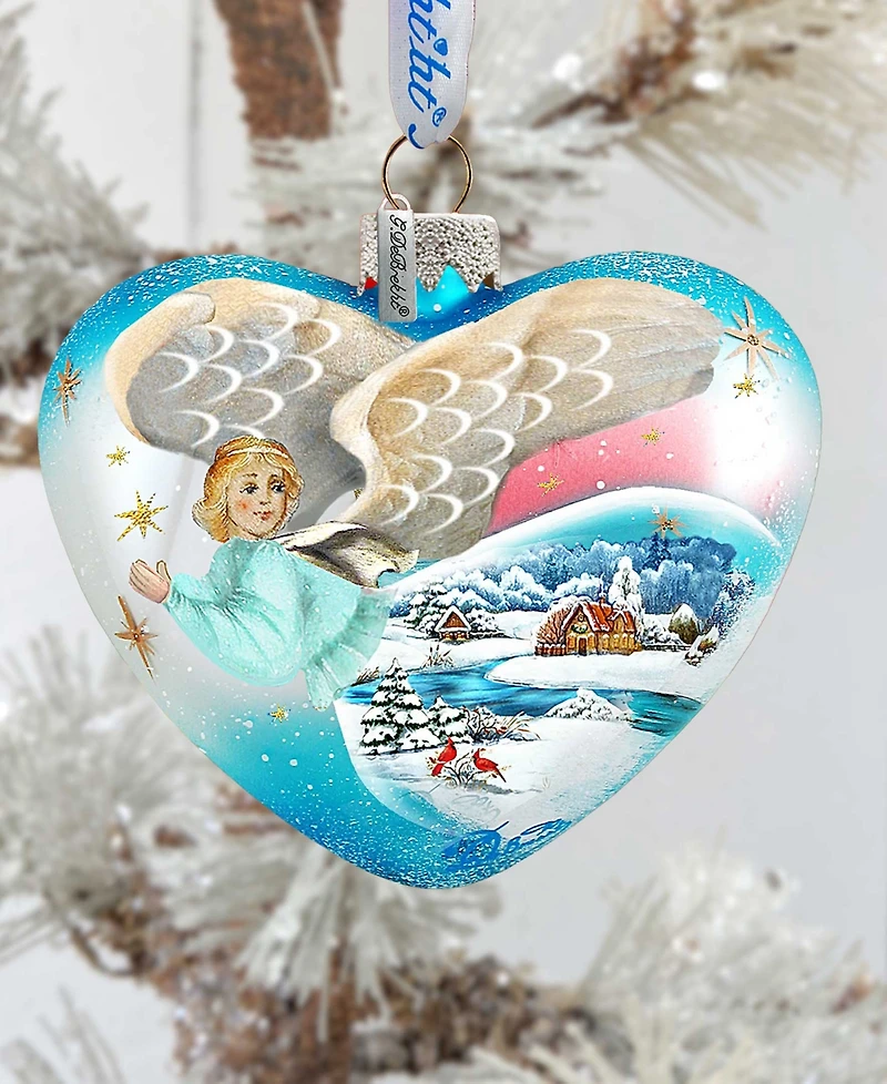 G.DeBrekht Angel Hart Glass Ornament