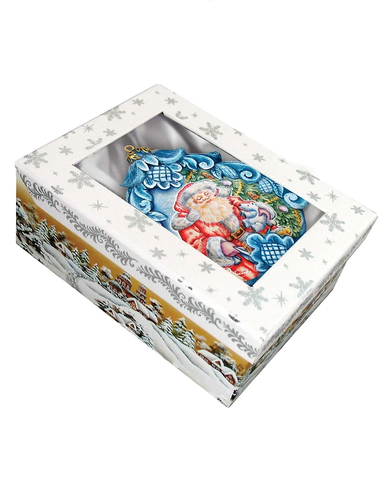 G.DeBrekht Hand Painted Gift Giving Pleasure Scenic Ornament