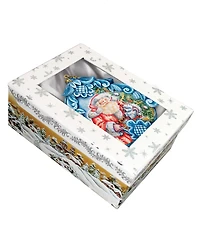 G.DeBrekht Hand Painted Gift Giving Pleasure Scenic Ornament