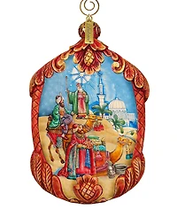 G.DeBrekht Hand Painted Three Kings Scenic Ornament