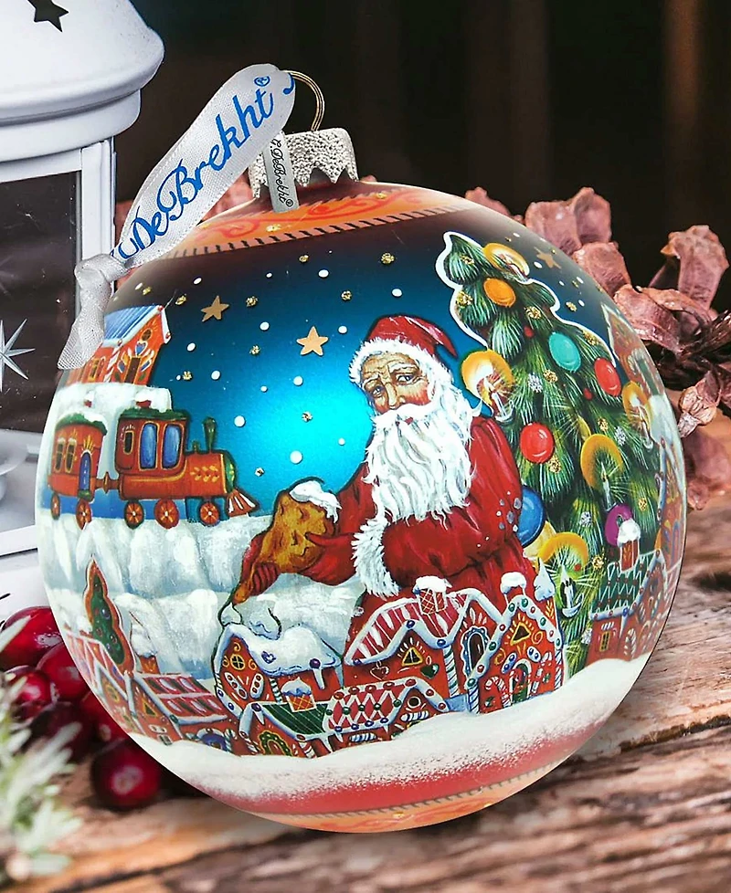 G.DeBrekht Limited Edition Oversized Ginger Bread House Glass Ornament