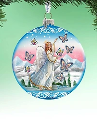 G.DeBrekht Serenity Angel Limited Edition Hand Painted Glass Ornament