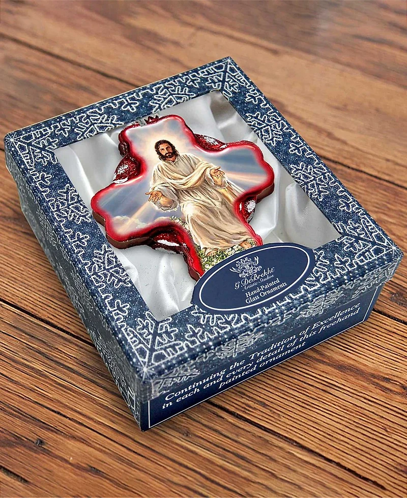 G.DeBrekht Jesus Resurrections Icon Cross Holiday Ornament