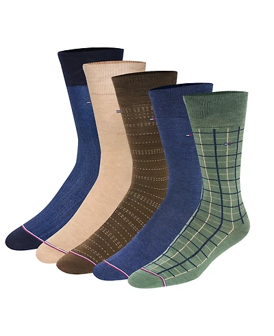 Tommy Hilfiger Men's Dress Crew Socks, 5-Pack
