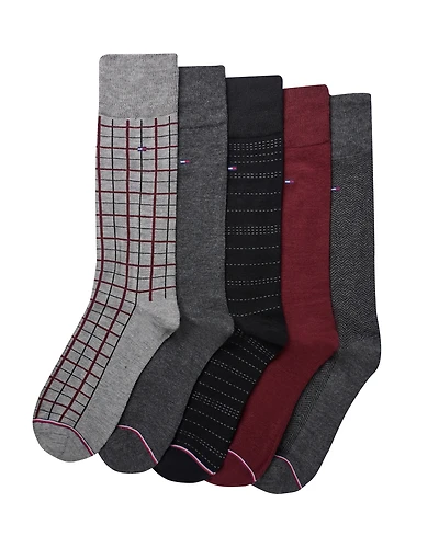 Tommy Hilfiger Men's Dress Crew Socks, 5-Pack