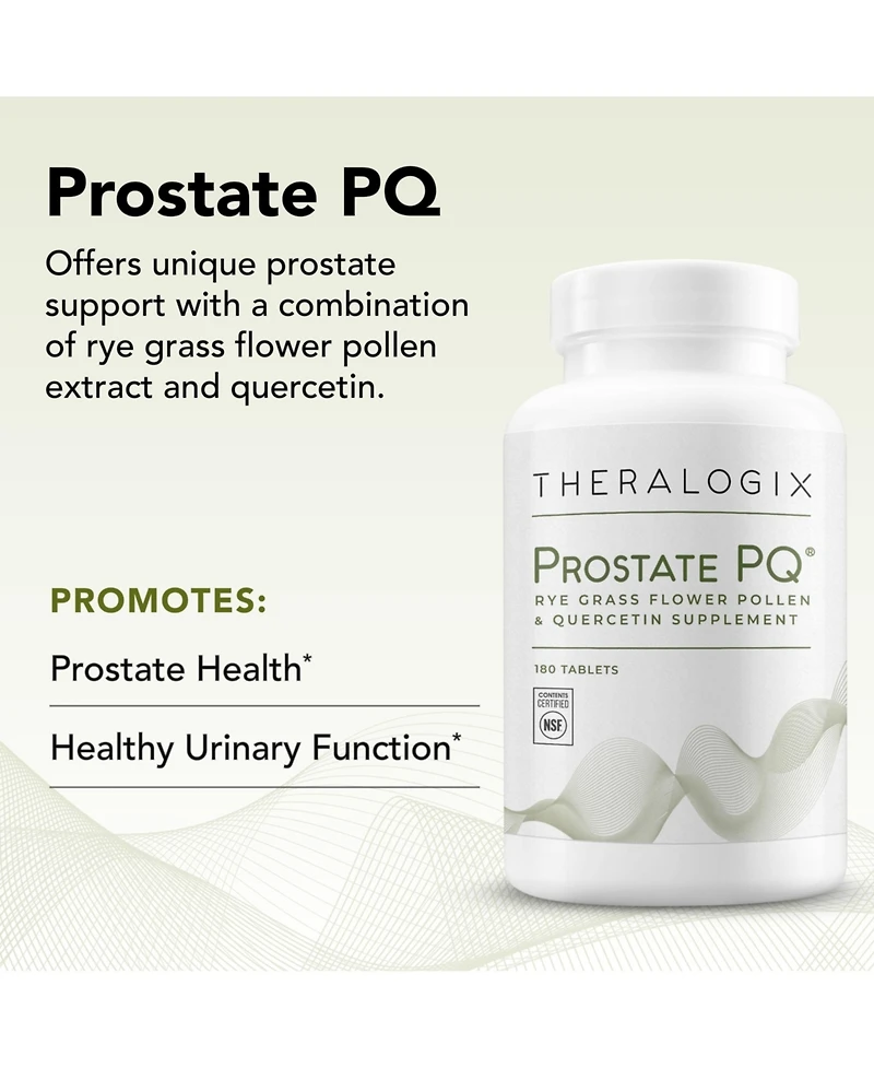 Theralogix Prostate Pq Rye Grass Pollen Extract Supplement with Quercetin