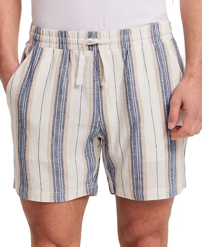 Weatherproof Vintage Men's Linen Rayon Vertical Stripe Shorts