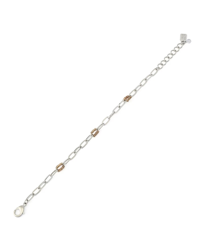 Robert Lee Morris Soho Two-Tone Paper Clip Chain Link Bracelet