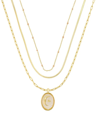 Unwritten Celestial Moon Trio Necklace Set