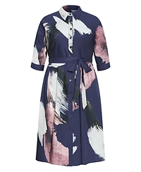 City Chic Women's Angel Print Shirt Dress