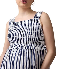 Ingrid + Isabel Maternity Square Neck Smocked Maxi Dress