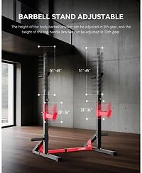 Harison Heavy Duty Squat Rack, Adjustable Barbell Rack for Home Gym, Power Rack (Hrm-G30812)