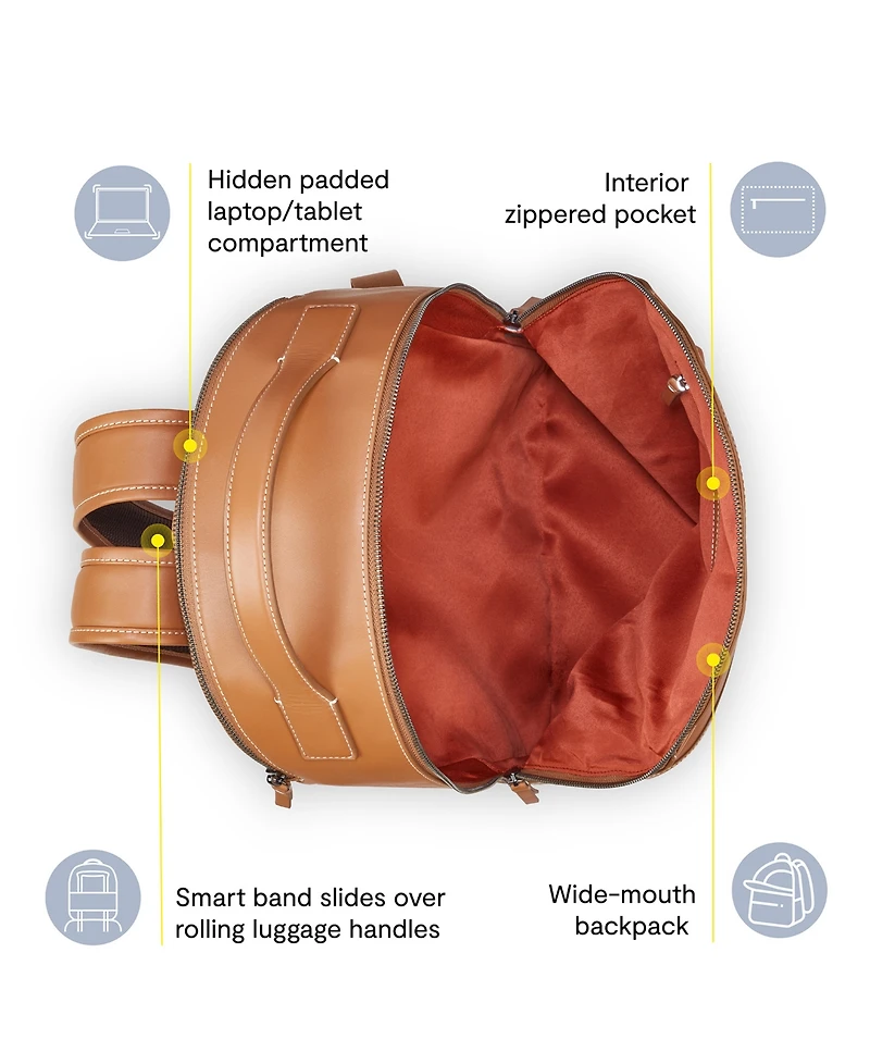 Delsey Paris Chatelet 12.25" Leather Backpack