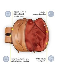 Delsey Paris Chatelet 12.25" Leather Backpack