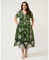 Estelle Ethereal Tile Print Dress