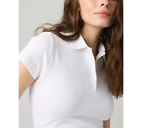 Levi's Women's Short-Sleeve Ribbed Polo Shirt