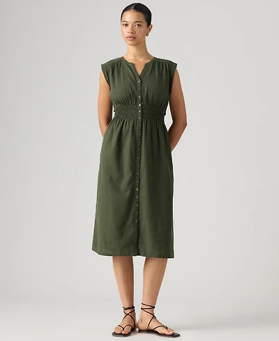 Levi's Women's Beatrice Button-Front Midi Dress