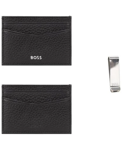 Hugo Boss Leather Cardholder and Money Clip, 2-Piece Gift Set