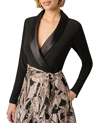 Adrianna Papell Women's V-Neck Midi Dress